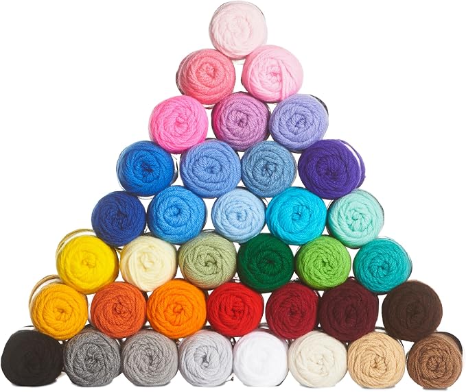 Red Heart Super Saver Mega Yarn Craft Kit for Crochet and Knitting and Amigurumi Projects, Acrylic
