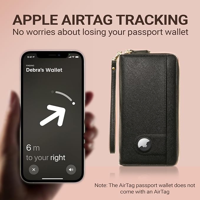 Travel Document Organizer - RFID Passport Wallet Case Family Holder Id Wristlet