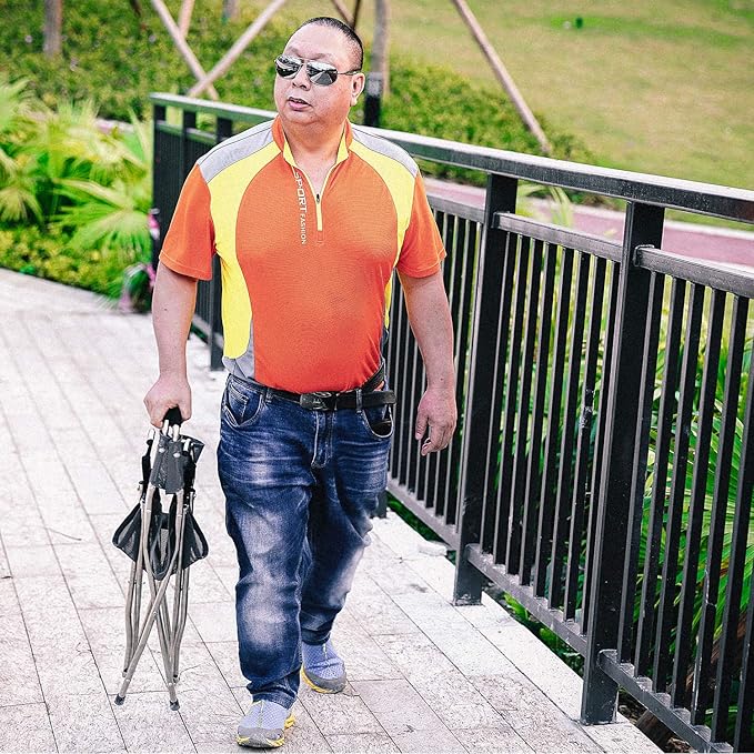 Canes and Walking Sticks Seat Collapsible 300lbs - Sport Folding Chair Seat Cane 4 Stool Walker for Camping (Heavy Duty Aluminum Alloy 1kg -2.2lb Weight XL Size Blue)