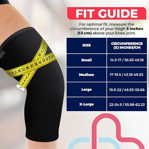 Dr. Arthritis Doctor-Developed Thick Knee Brace Support, Secure Compression Sleeve for Joint Stability (Black, S)