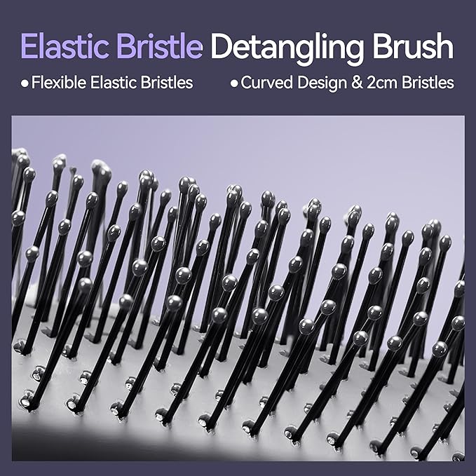 Hair Brush for Men, Detangling and Styling Hairbrush with Nylon Bristles for Wet & Dry Hair, Scalp Massage Function, Suitable for Fine/Thin/Short/Thick Hair, Mens Detangler Brushes