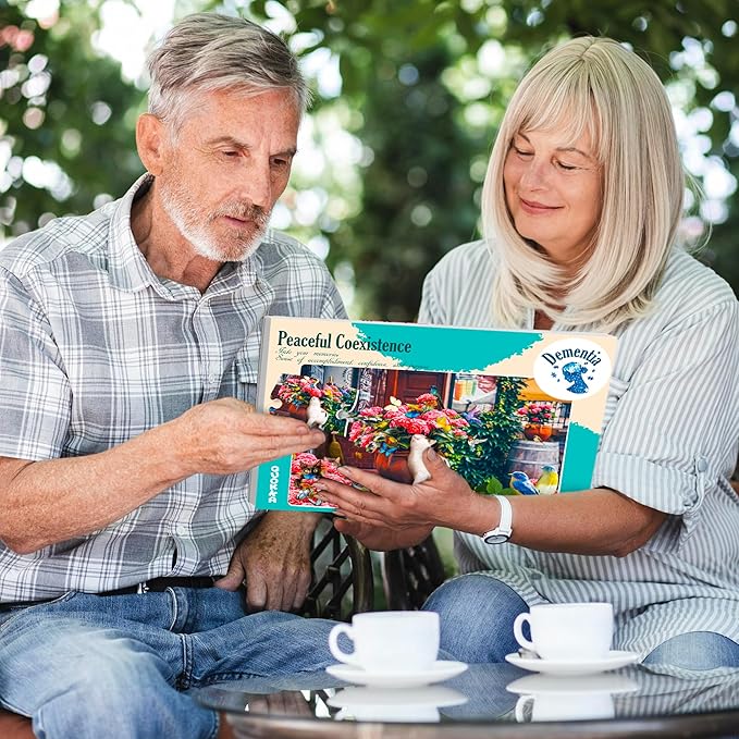 QUOKKA 63 Piece Dementia Activities for Adults - 3 Set Dementia Puzzles for Elderly - Large Piece Gifts Products for Seniors - Alzheimers Jigsaw Puzzle Games for Adults with Birds and Cats