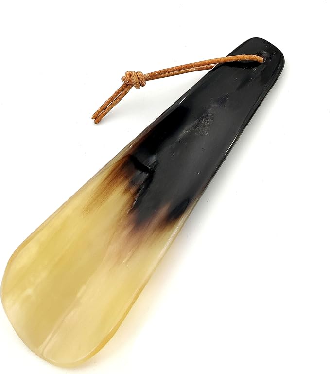 5MOONSUN5 Shoe Horn Made with Real Horn Handmade. Home or Travel Use. Shoehorn for Men or Women Shoes & Boots Natural Horn Shoehorn NOT A Cheap Plastic. Best Gift Idea. (7'')