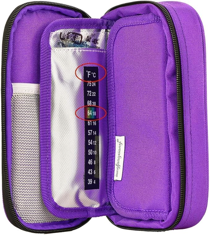 YOUSHARES Insulin Cooler Travel Case - TSA Approved Diabetic Medication Vial Cooling Bag with Ice Pack, Refrigerated Diabetes Supplies Organizer, GLP-1 Pen Medication Storage