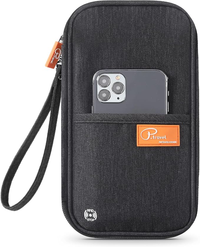 Family Passport Holder Organizer, RFID Blocking Travel Document Case, Lightweight Large Passport Cover Case Waterproof Bag Document Organizer for Women & Men