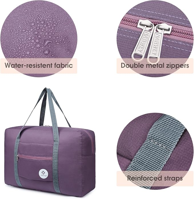 For Spirit Airlines Personal Item Bag Foldable Travel Duffel Bag Tote Carry on Luggage Duffle Overnight for Women and Men