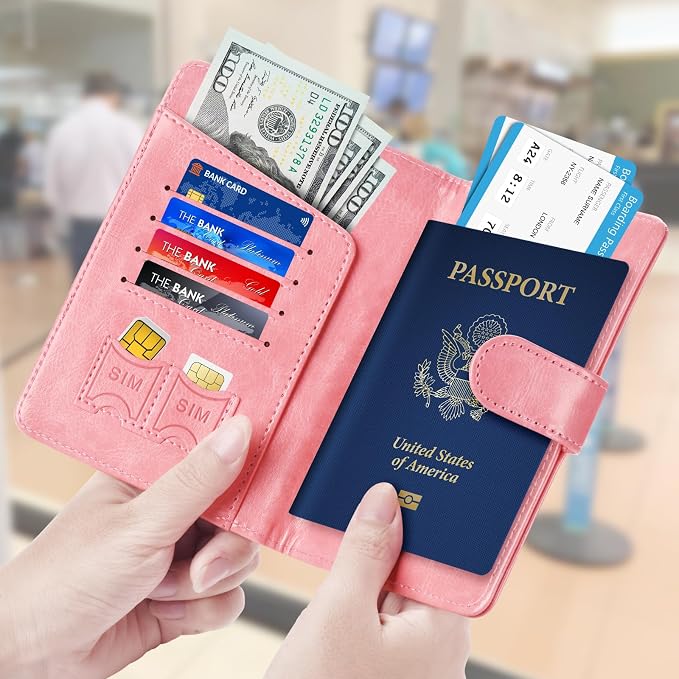 Passport Holder for Travel Essentials Wallet Cover Case Women Men Gift | Passport Holder for Travel Cruise Essentials, Passport Wallet Cover Case Women Men Travel Gifts