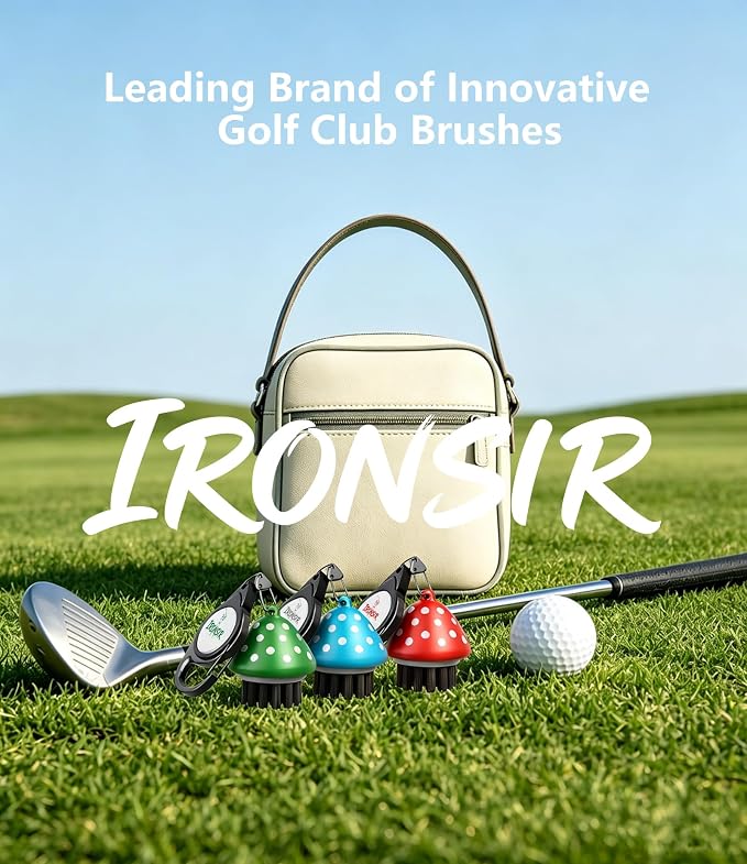 Mini Golf Club Brush Cleaner with Retractable Clip, Cool Golf Accessories for Men/Women Golf Stuff Golf Gadgets Unique Golf Golf Gifts for Men