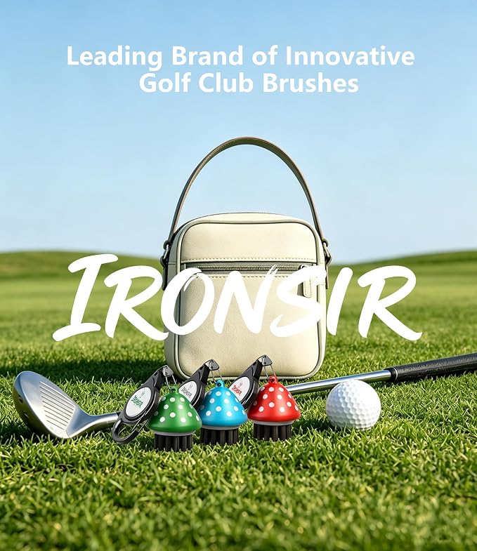 Mini Golf Club Brush Cleaner with Retractable Clip, Cool Golf Accessories for Men/Women Golf Stuff Golf Gadgets Unique Golf Golf Gifts for Men