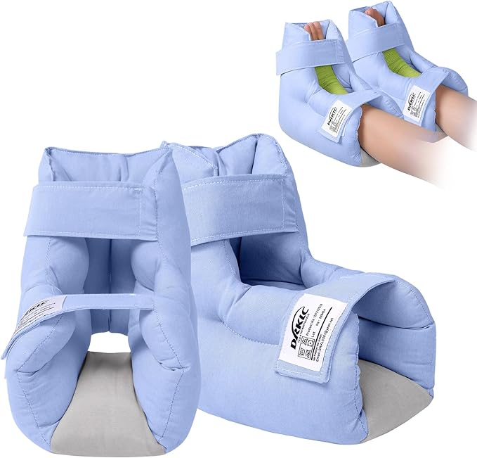 Heel Protector Cushion Pillow to Relieve Pressure from Sores and Ulcers, Adjustable Foot Support Boot for Bedridden Patients Supplies, Ankle pad for Heel Pain