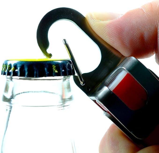 Screwpop Bic MINI Lighter Holder Keychain Multi Tool with Carabiner Clip and Bottle Opener Stainless Steel Construction (Lighter Not Included)