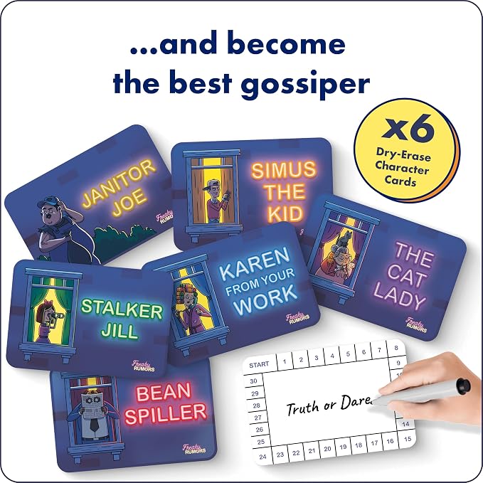 Freaky Rumors® Against Reality — Hilarious Party Card Game for Social Gatherings (3-6 Players) | Fun Ice Breaker for Adults & Family Game Night | Entertaining Board Game for Teens, Adults & Families