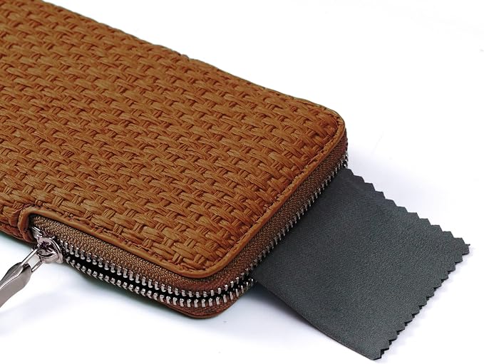 Cockatoo Portable Glasses Case, Drop-Resistant Eyewear Storage Pouch, Slim Soft Case for Sunglasses, with Cleaning Cloth