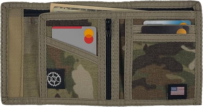 Sprocket Nylon Billfold Wallet with Zippered Coin Pocket (MultiCam Camo)