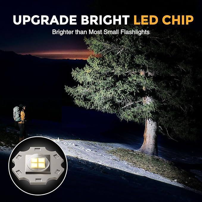 BUCASA Rechargeable Flashlights High Lumens 6 Pack, Brighter Small Flashlight Powerful Tactical Flashlights Rechargeable, Waterproof LED Flashlight with 3 Zoomable Modes for Camping Emergency