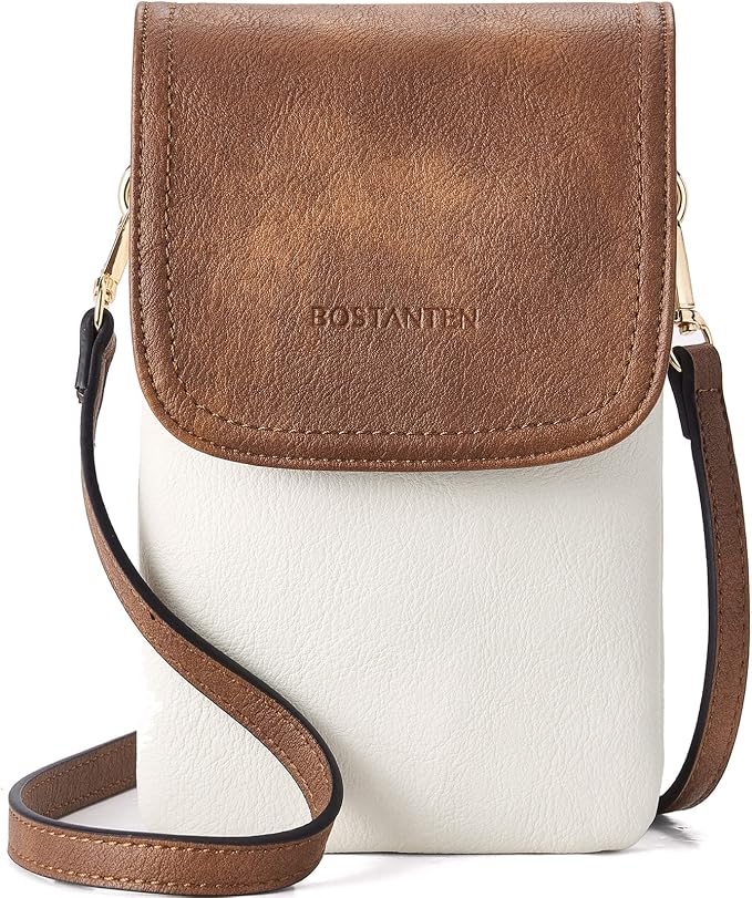 BOSTANTEN Small Crossbody Bag for Women Designer Cell Phone Purse | Vegan Leather, Multiple Pockets, Card Slots, Compact Size for Phone, Cards and Keys, Daily Travel Shopping Use