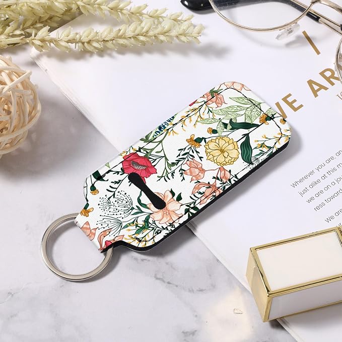 Chapstick Holder Keychain Lip Balm Holder with Clip
