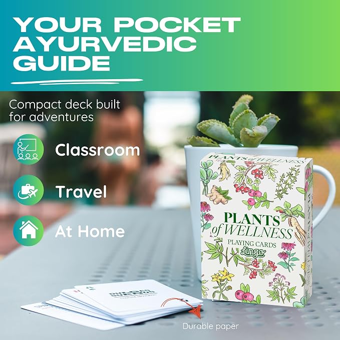 Lingo Plants of Wellness Playing Cards | Medicinal Plants, Herbs & Botanical Healing Card Deck for Adults | Unique Gift for Plant Lovers, Herbalists & Nature Enthusiasts | Educational Wellness Cards