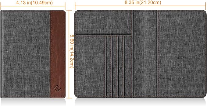 FINTIE Passport Holder, Slim Travel Wallet RFID Blocking Card Case Cover | Passport Cover Protector Essentials with Credit Card Slots, For Women/Men