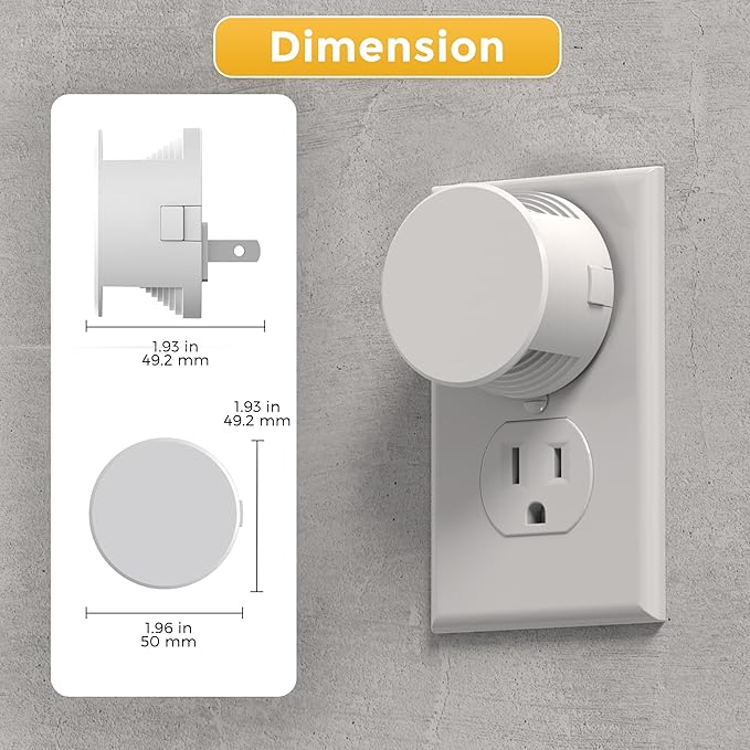 L LOHAS LED Night Lights Plug into Wall,White Night Light Dusk to Dawn Sensor,Brightness Adjustable,3000K Warm White Nightlight for Adults Hallway Bathroom Bedroom