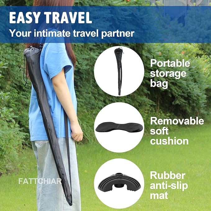 Walking Cane with Seat, Cane Chair with Cushion Folding Lightweight Portable Seat for Adults Seniors Camping Hiking Travelling