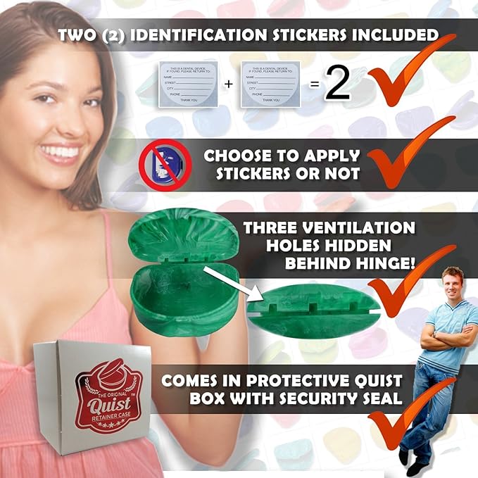 QUIST (TM) Orthodontic Retainer Case (Blue)