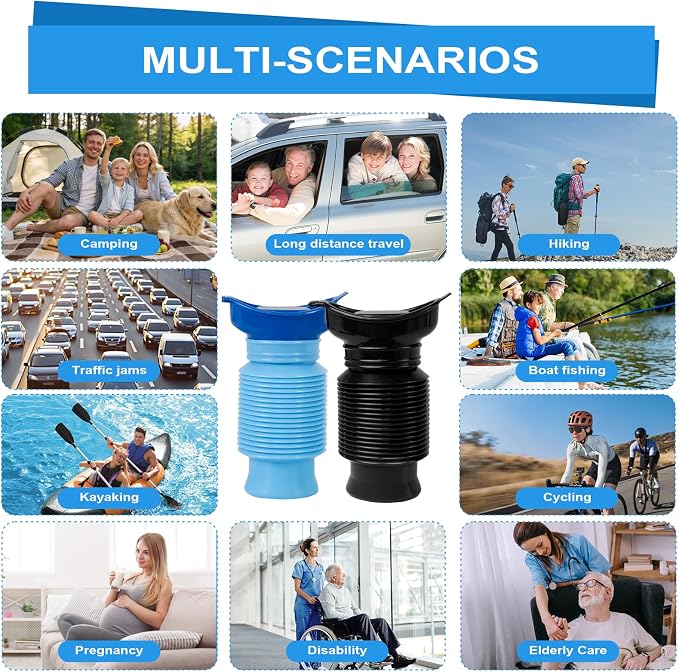 Pee Bottles for Men,Portable Urinal for Men,Collapsible Urine Bottle 750ML | Car Urinals for Men and Women,Emergency Urinal Bottle Shrinkable Pocket Toilet for Travel,Camping,Traffic Jam,Road Trips