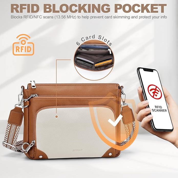 Anti-Theft Crossbody Purse for Women Travel Shoulder Bag