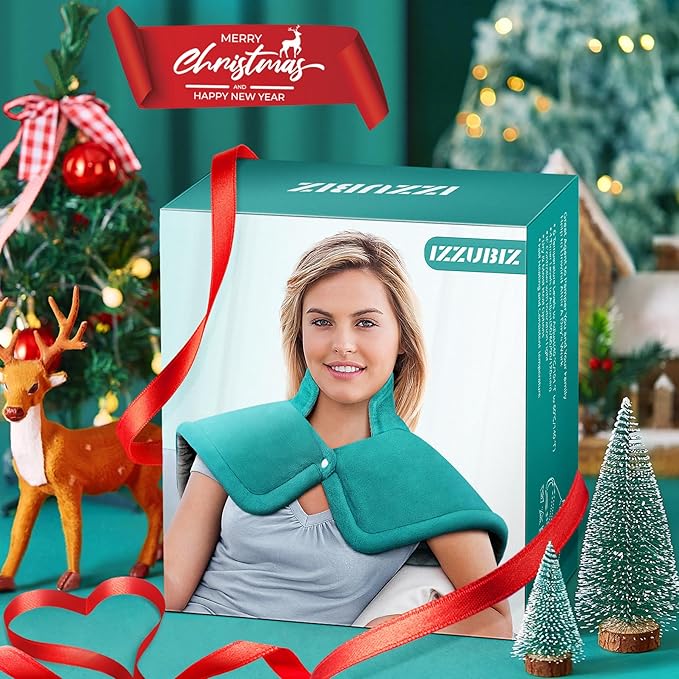 Christmas Gifts for Women, Mom, Neck Shoulder Heating Pad Gift for Men, Dad, Fathers Day, Electric Weighted Heat Pads for Back, Cramps and Leg, Mothers Day Gifts for Mom from Daughter, Son