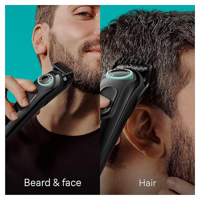 Braun All-in-One Style Kit Series 3 3460, 6-in-1 Trimmer for Men with Beard Trimmer, Ear & Nose Trimmer, Hair Clippers & More, Ultra-Sharp Blade, 40 Length Settings, Washable