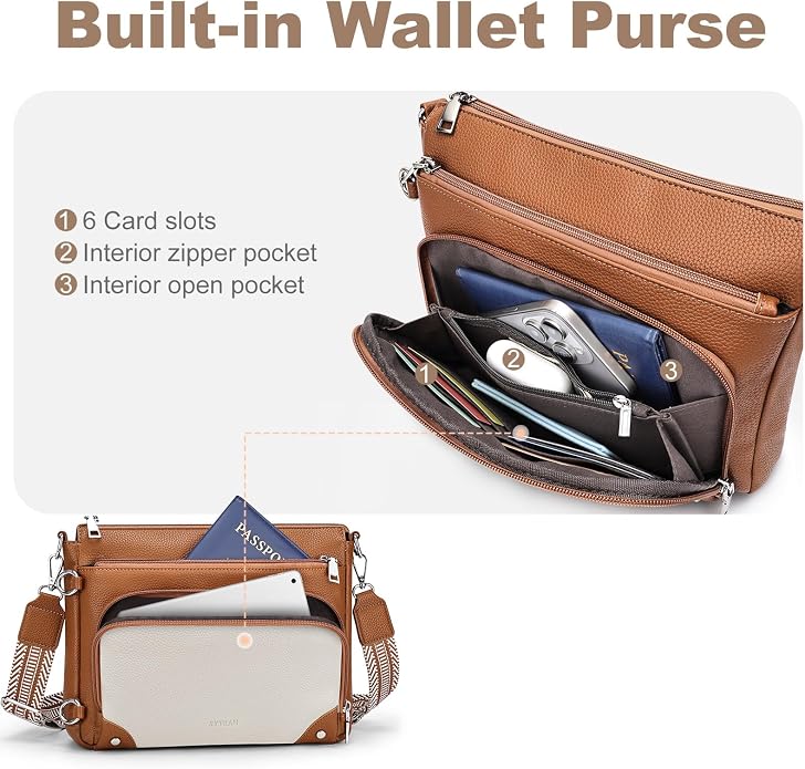 Anti-Theft Crossbody Purse for Women Travel Shoulder Bag