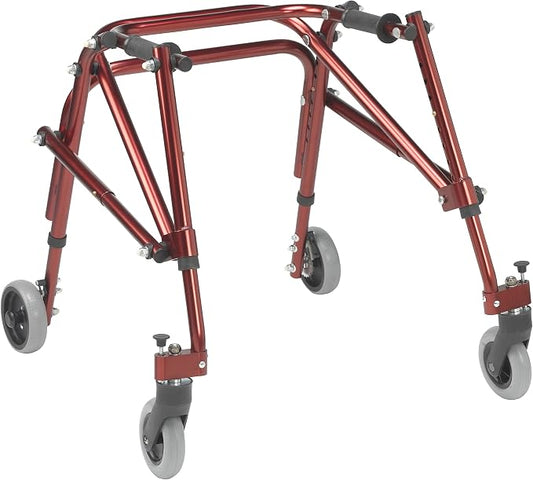 Inspired by Drive Nimbo 2G Mobility Aid Lightweight Posterior Walker, Extra Small, Castle Red