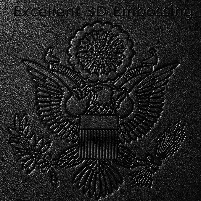 Ciana Passport Holder for Travel – PU Leather Passport Cover and Card Holder for Men & Women – Slim Passport Holder with Card Protector Slot, Travel Must Haves (Black)