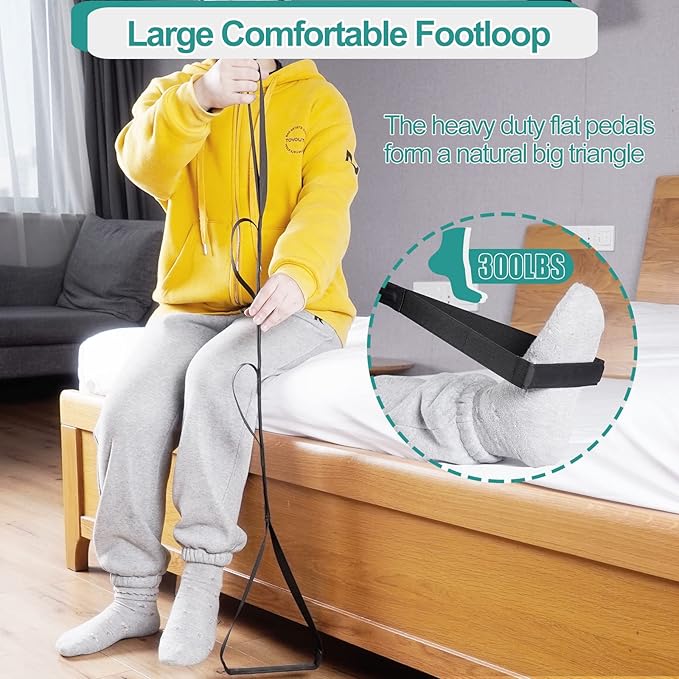 42 Inch Long Leg Lifter,Leg Strap with Large Foot Loop,Leg Lifter After Hip Replacement for Hip Kit for Seniors,Knee Replacement Recovery Aids