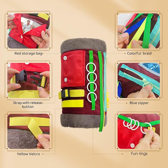 Fidget Muff Blanket for Elderly with Dementia and Alzheimer's Patients Activities and Gift for Senior with Alzheimer’s or Dementia Warm Hands Relieve Stress