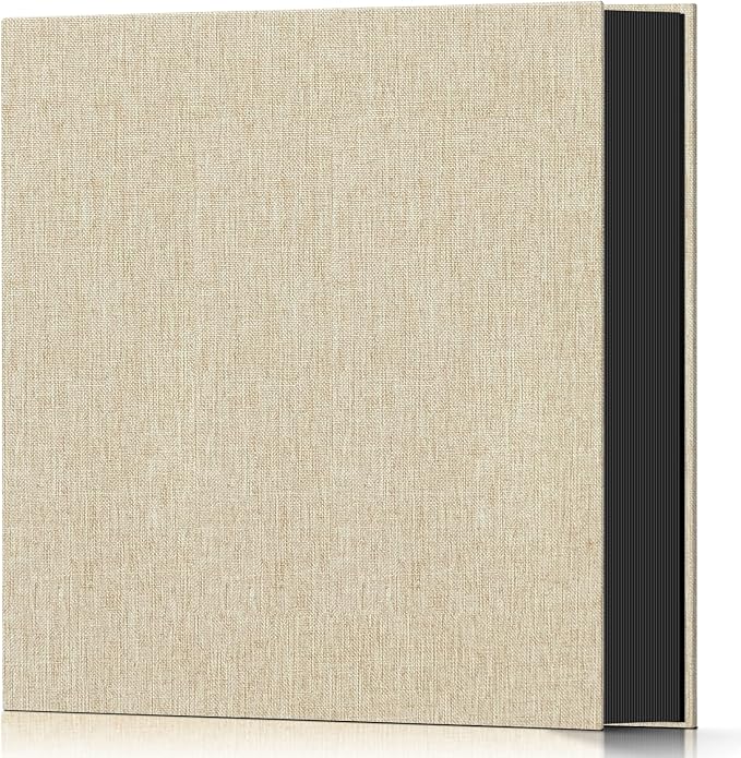 Popotop Photo Album 4x6 600 Pockets for Wedding Gifts,Linen Hardcover Picture Albums for Family Anniversary Baby Vacation Pictures