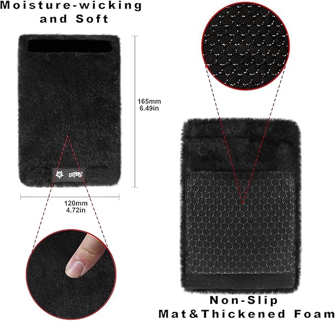 SPRING SEAON Walker Hand Pads Fluffy Walker Handle Cushions Non-Slip Universal Walker Grips Padded Hand Covers Soft Pads for Walkers for Seniors Walker Pads for Handles Folding Rolling Wheelchair, Rollator Handle, Elderly Grippers 2 Pack