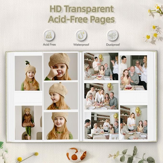 popotop Photo Album 4x6-600 Photos Photo Books with 600 Horizontal and Vertical Pockets,Linen Cover Albums for Family Wedding Anniversary Baby Vacation Pictures
