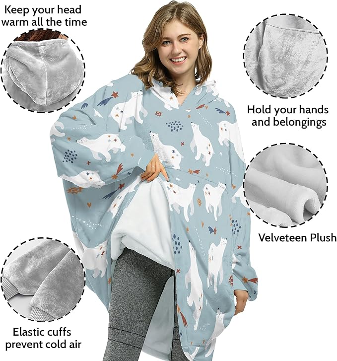 Wearable Blanket Hoodie For Mom Wife Best Ever Hoodie- Christmas Gift From Husband Daughter Anniversary Birthday