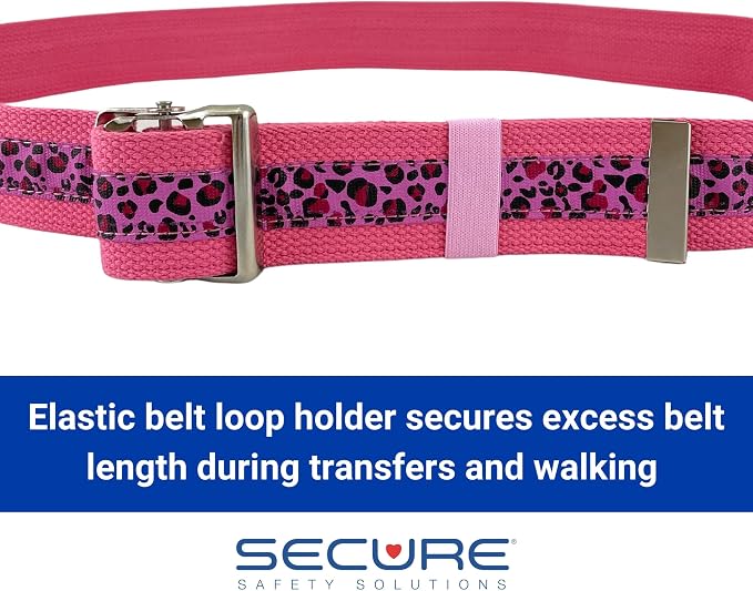 Secure Gait Belt for Seniors with Metal Buckle - Transfer and Walking Standing Aid Elderly, Physical Therapy, Nurses