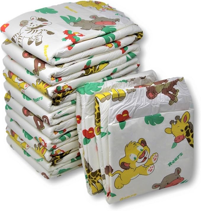 Rearz - Mega Safari - 11,000ml Adult Printed Diapers (Sample 2 Pack) (Small)
