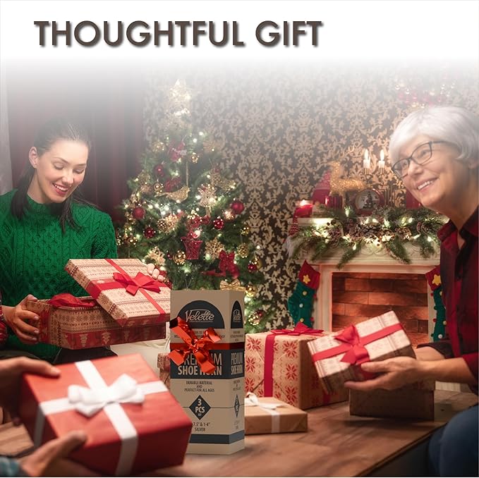 Velette 3-Pack Metal Shoehorn - 2 Set 7.5" Long Shoe Horn,1 Set 4" Travel Shoe Horn for Kids, Men & Women - Shoes Helper, Spoon, Travel Size Shoehorn for Boots, Shoes, Sneakers, Heels and More