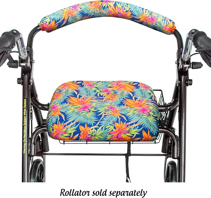 Top Glides Universal Rollator Walker Seat and Backrest Covers (Island)