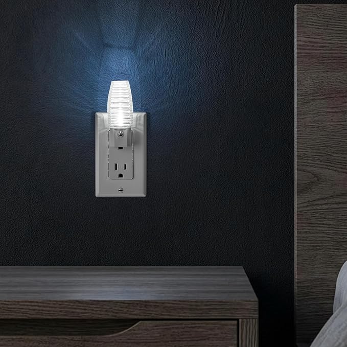 Maxxima MLN-16 LED Plug in Night Light - Features Auto Dusk to Dawn Sensor, 5000K Daylight, 5 Lumens, Ideal for Bedrooms, Bathrooms, and Hallways - 6 Pack