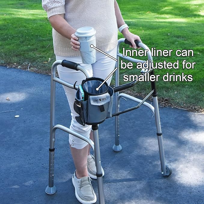 Easy To Use Products Goat Tote Mobility Tote Bag and Cup Holder for Rollator/Walker/Wheelchair 765