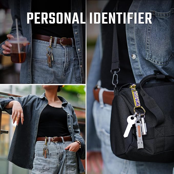 KeyUnity KM00 Titanium Belt Loop Keychain Clip Double Side Quick Release Key Holder with Detachable Key Ring