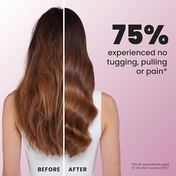 Tangle Teezer Ultimate Detangler Brush, Straight to Wavy, Rosebud | Patented two-tier, regular-flex teeth reduce breakage & split ends on wet or dry hair; Shower-friendly hairbrush for all ages