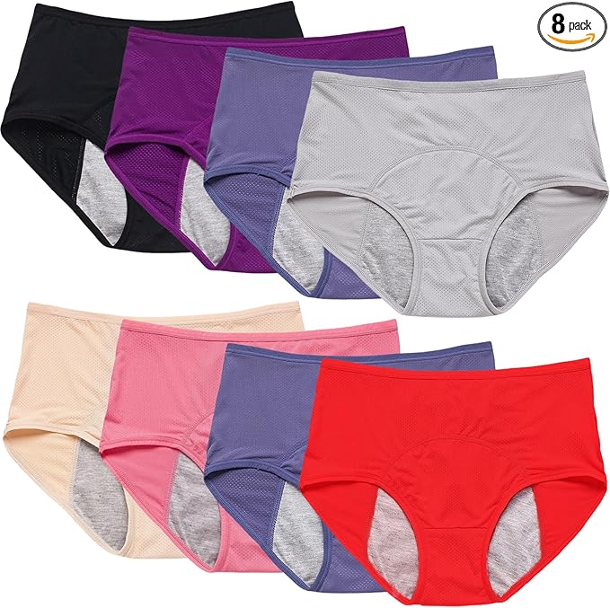 Leakproof Panties for Women Over 60, Leakproof Ladies Underwear, Leakproof Underwear for Women (8 Color,XS (US 0)