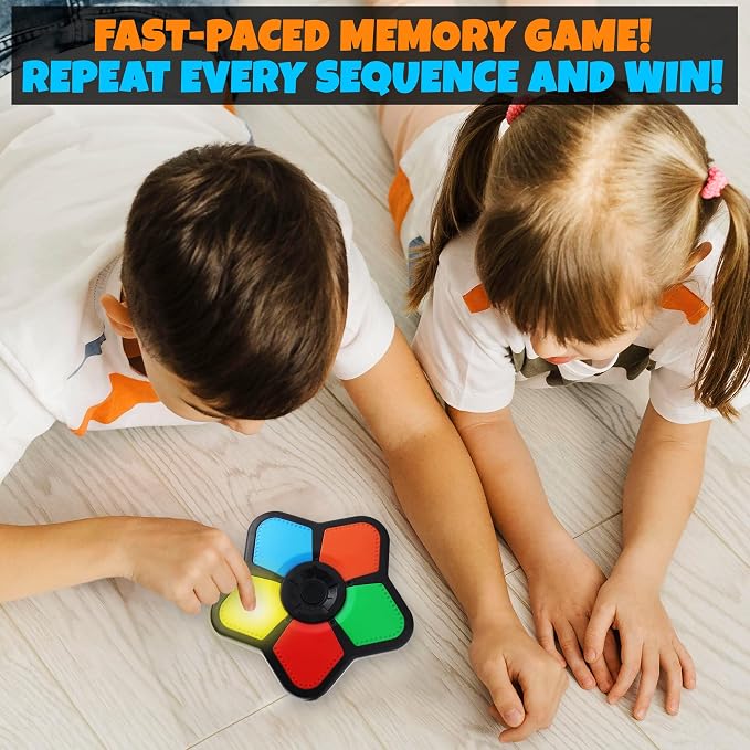 Gamie Classic Mini Electronic Memory Game, Handheld Brain Games for Kids and Adults, Travel Toy, Ages 4-12, 1 Piece