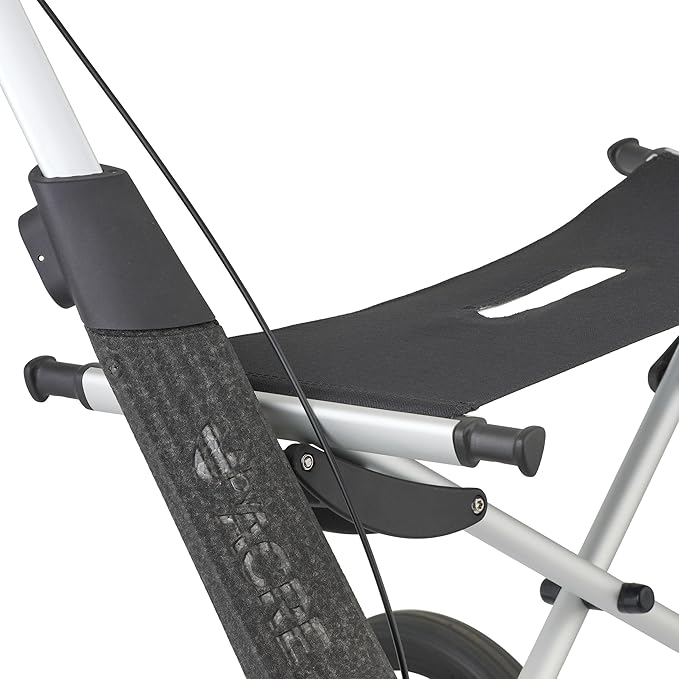 byACRE Nordic Pioneer - Versatile Lightweight Aluminium Rollator - Only 5.9 kg/for Indoor & Outdoor/Easy Folding with Integrated Seat (Granite Black)